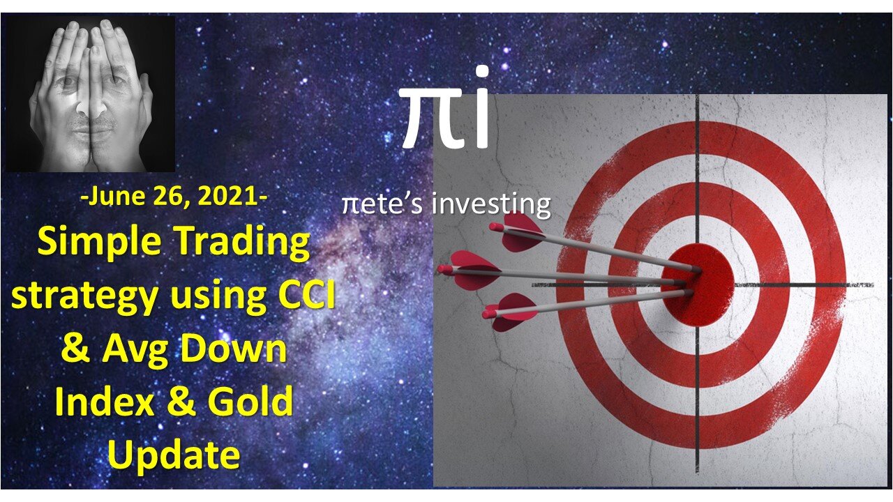 World Indices and Gold using Simple Trading strategy using CCI and Avg Down June 26 2021