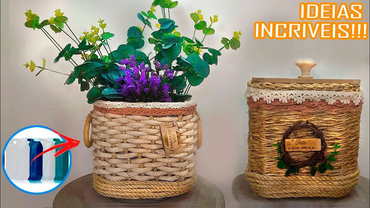 2 Ideias Incríveis com Galões de Amaciantes - [Diy Artesanato]