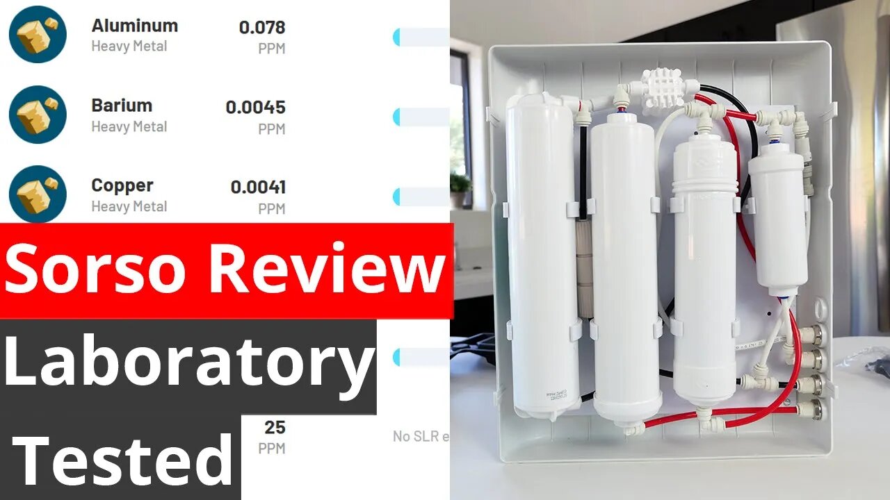 Sorso Reverse Osmosis System Review - 3rd Party Laboratory Testing