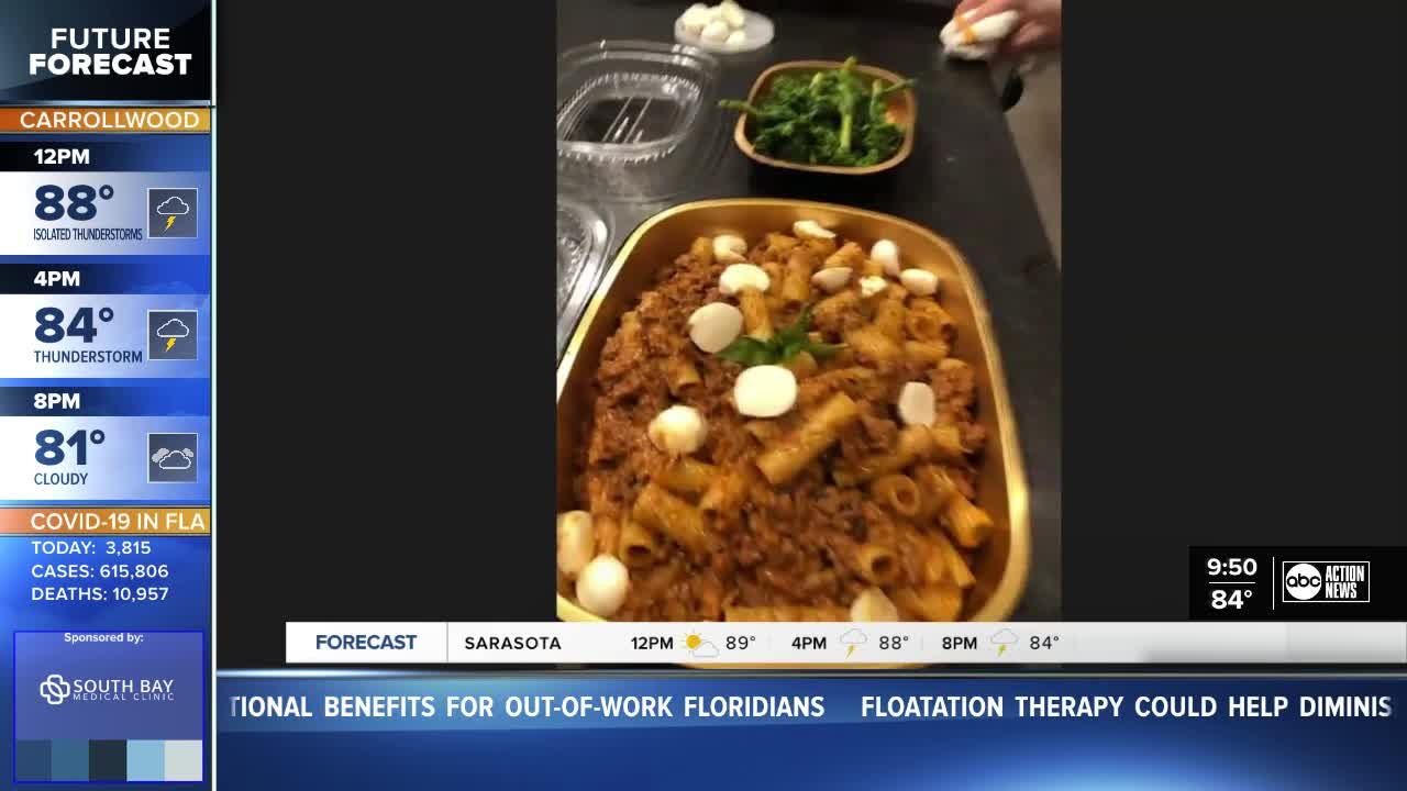 Chef Daniel Miller whips up Rigatoni Bolognese for the family