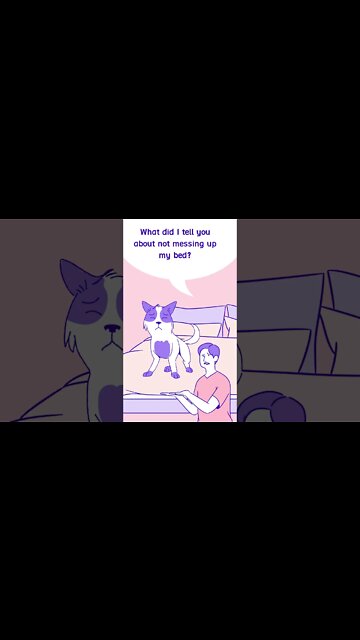 Shorts Shortsbetter Pink and Purple Pet Cute Dog 🐶 Animal Text English Cartoon Comic Animation Film