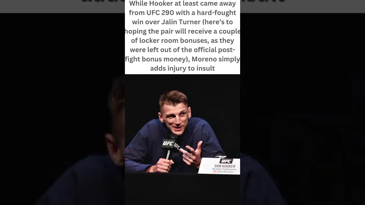 Moreno, hooker Dana White confirms that both fighters suffered broken bones during UFC 290. #shorts