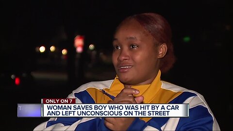 Woman saves boy who was hit by a car and left unconscious on the street