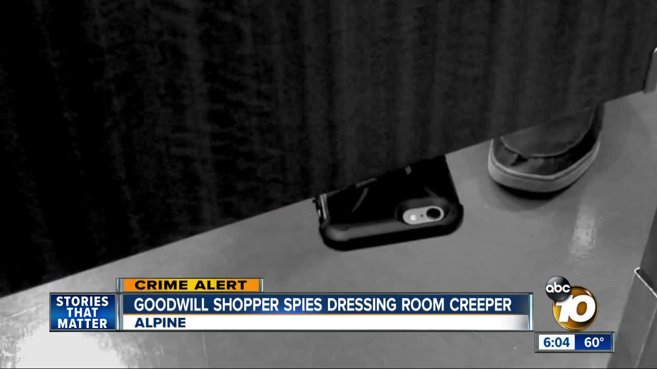 Alpine Goodwill shopper spies dressing room creeper