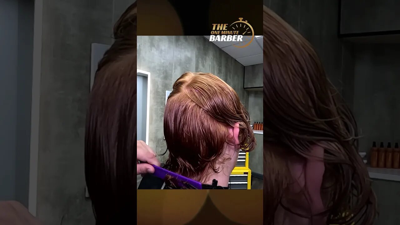 ASMR haircut Scissor Cutting Long Curley Red Hair #barberskills #asmrsounds #asmr