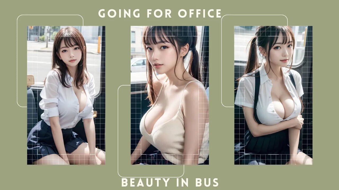 Going for office beauties in bus | Korean | lookbook | AI #youtubegrowth