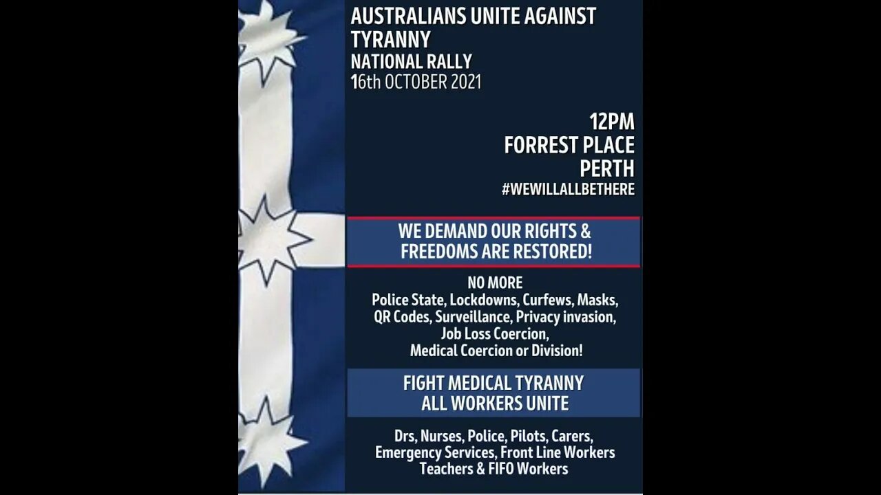 Perth Freedom Rally 16th October 2021