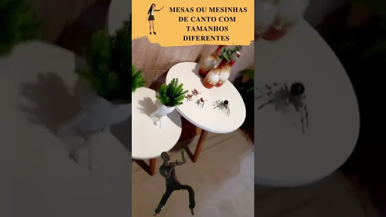 Conjunto 2 Mesas OU Mesinhas De Canto Com Tamanhos Diferentes E Apoio De Sofá @ScanPlay 