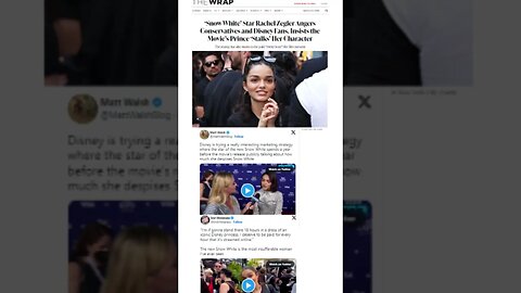 Mainstream Media BLAMES Conservatives for Snow White Actress Rachel Zegler Being Hated