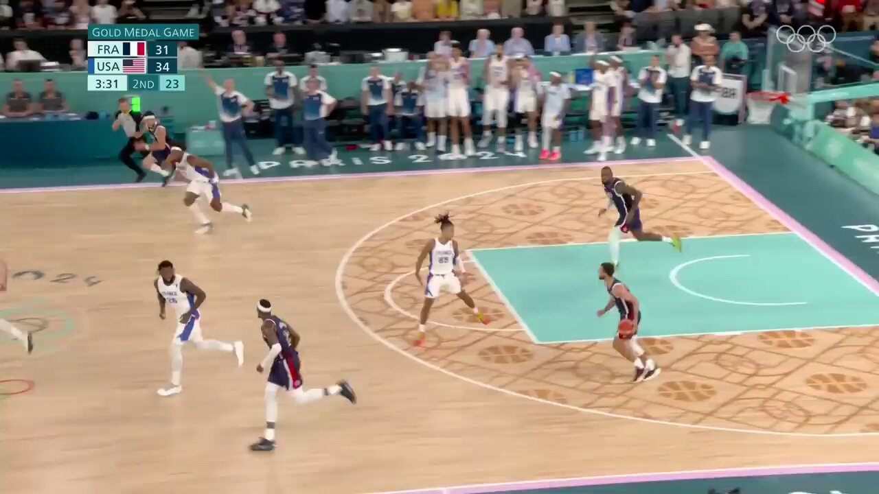 USA defend their gold medal with a win over france in men basketball// Paris Olympic 2024