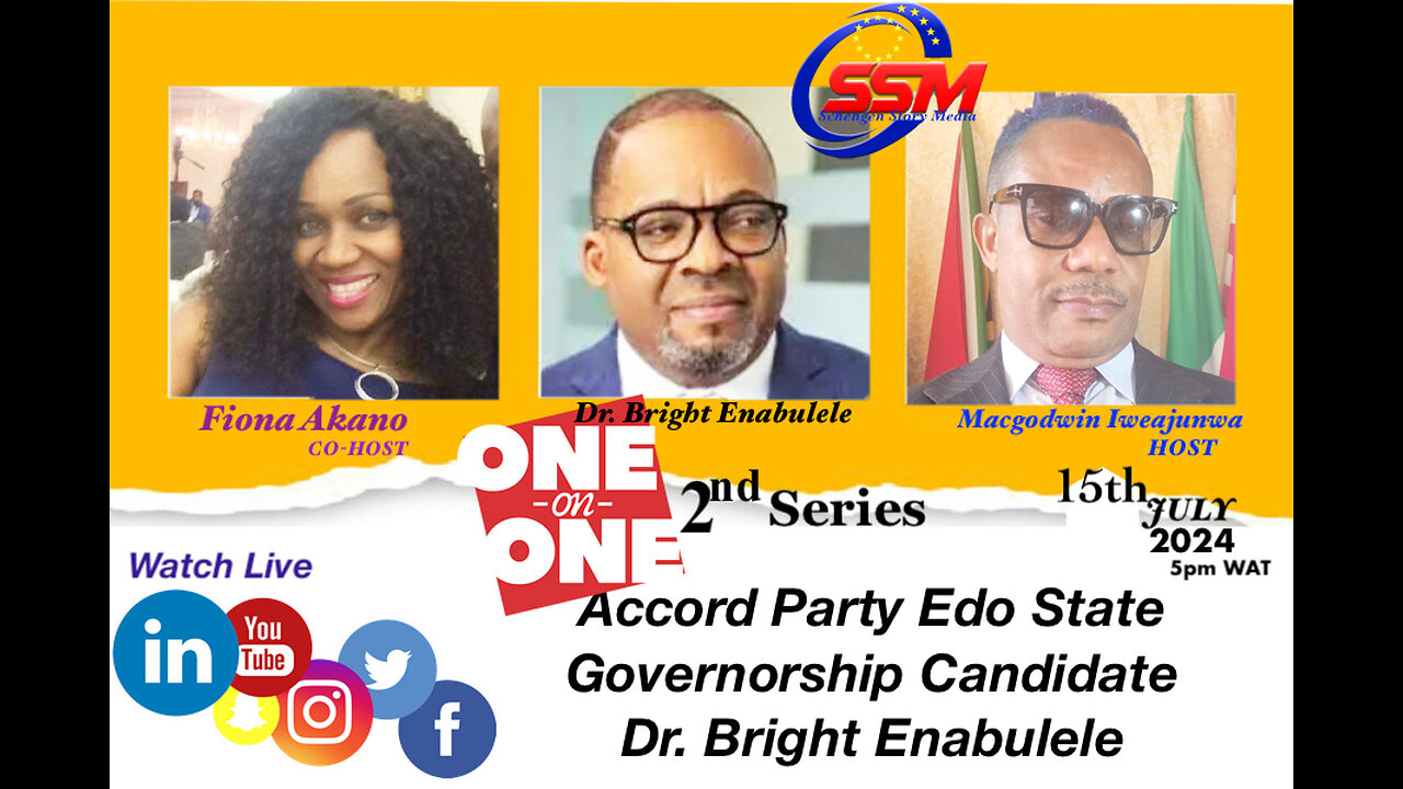 SSM - ONE ON ONE with Dr. Bright Enabulele 2ND SERIES