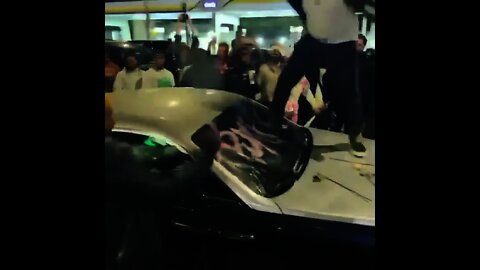 Young Thug and Gunna trash a Rolls Roy's with baseball bat to promote Thug's new album
