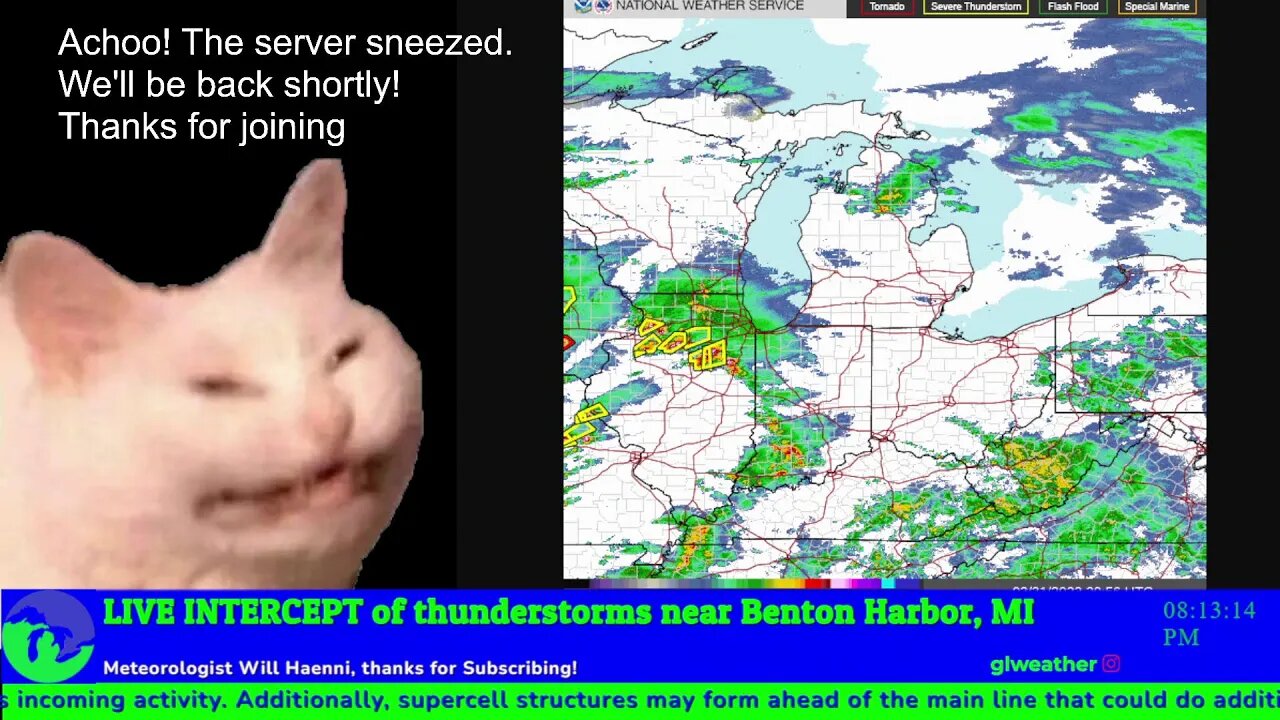 LIVE STORM CHASE MODE in Southern Michigan