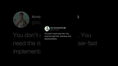 You Don’t Want To Hear This Advice… | @ItsArnoVnm