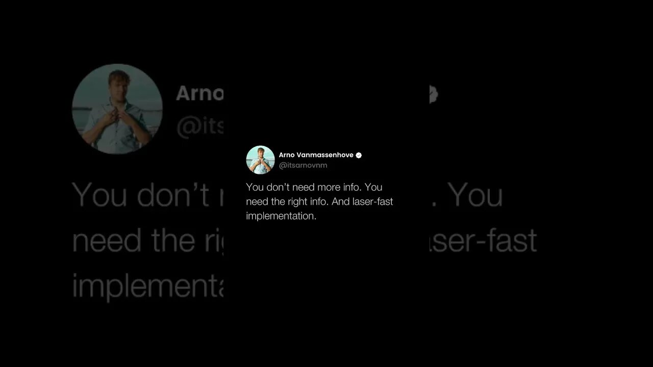You Don’t Want To Hear This Advice… | @ItsArnoVnm
