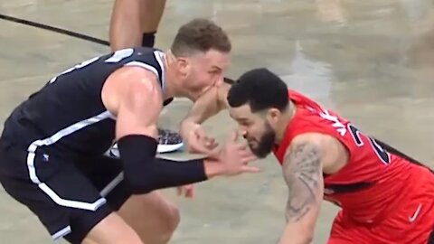 Blake Griffin got elbowed in the face and somehow ended up with a foul 💀