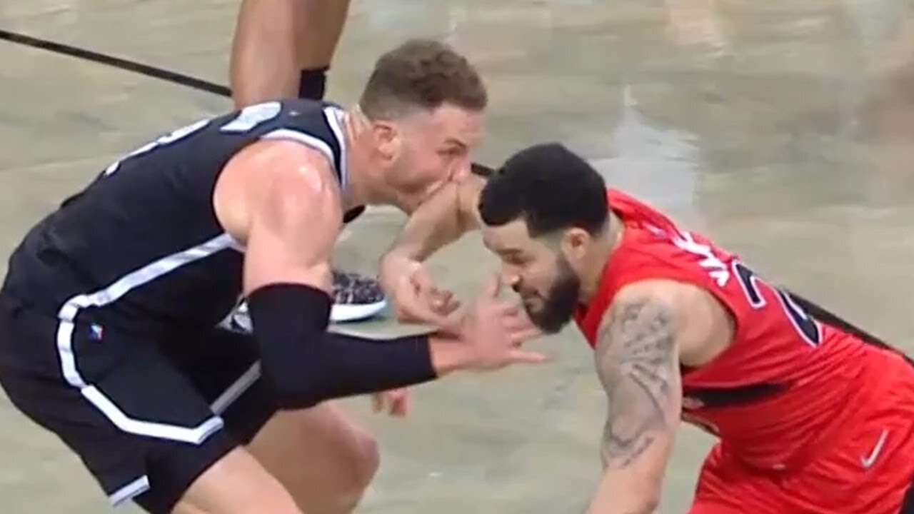 Blake Griffin got elbowed in the face and somehow ended up with a foul 💀