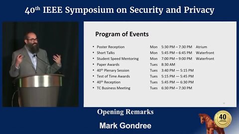 IEEE S&P 2019 Opening Remarks General Chair