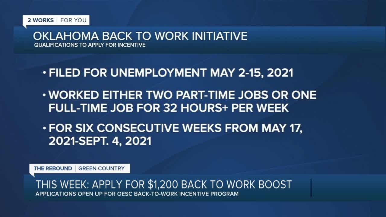 State's back-to-work payment incentive to get more people back to work