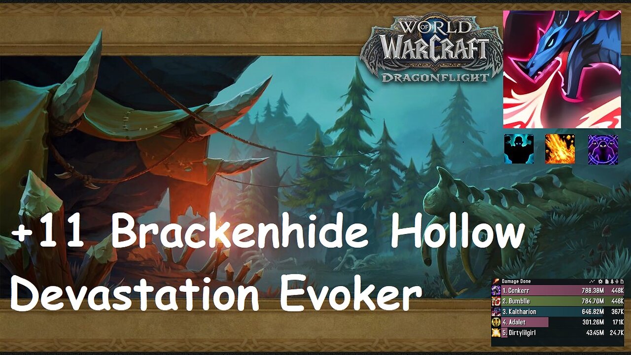 +11 Brackenhide Hollow | Devastation Evoker | Fortified | Volcanic | Spiteful | #208