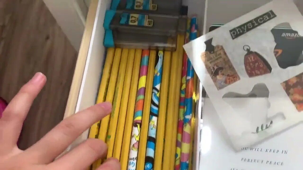 WHAT'S IN MY DESK?? - How I Organize My Desk for School | Stationary94 19