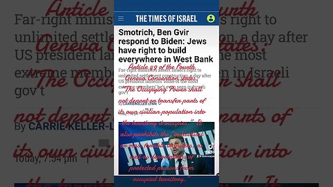 Why #Israel’s #Smotrich & #BenGvir Are Violating International Law. #USA