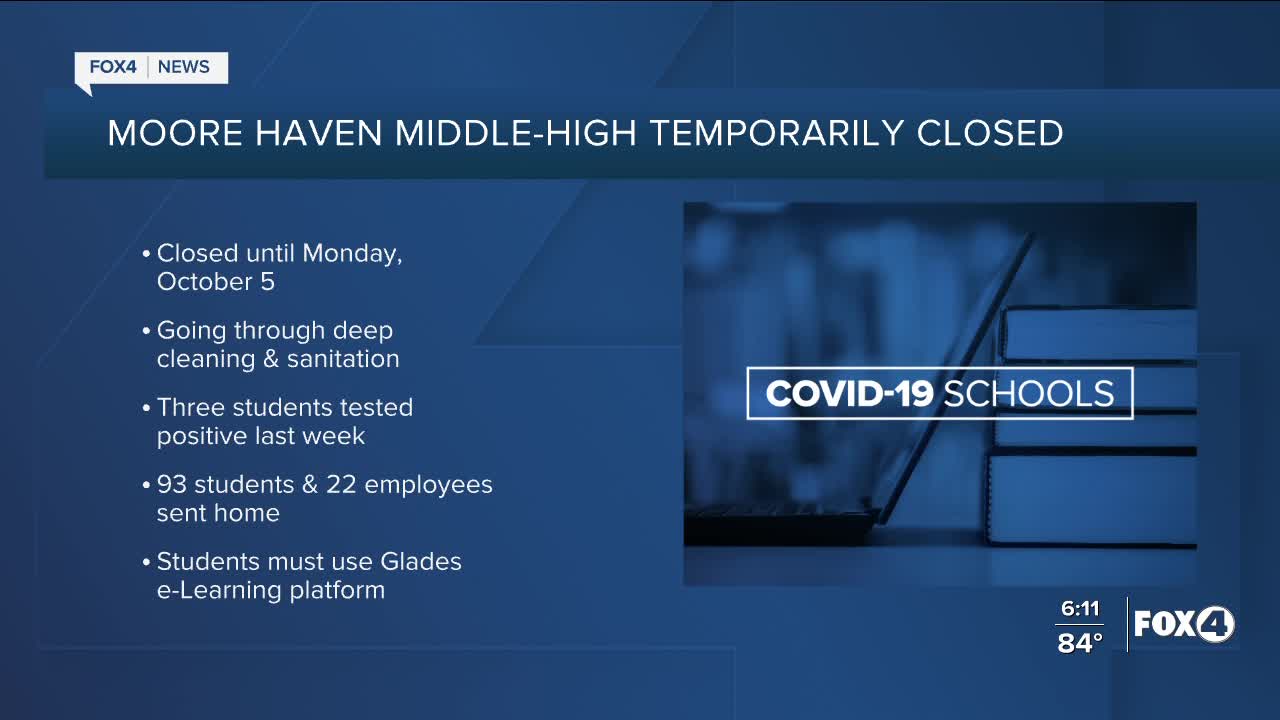 Moore Haven Middle-High temporarily closed
