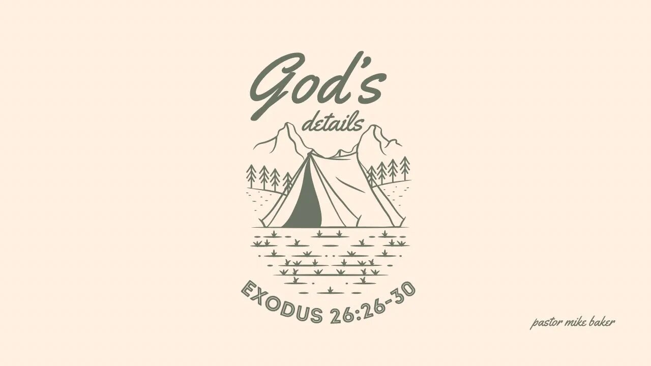 God’s Details - Exodus 26:26-30 #churchonline #dailydevotional #religion #church