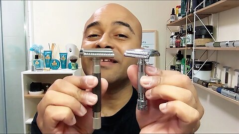 ASMR Parker Semi slant VS Merkur 37C HD BATTLE OF THE SLANTS Comparison.