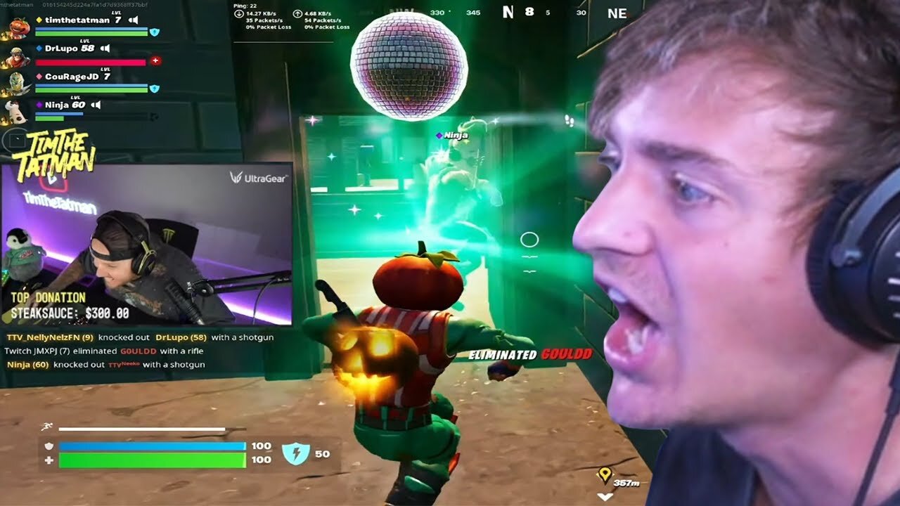 Ninja LOSES IT After Getting Boogie Bombed By TimTheTatMan!
