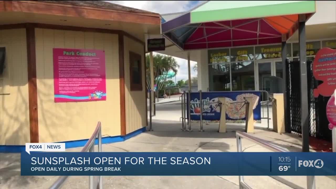 Sunsplash Water Park now open for season