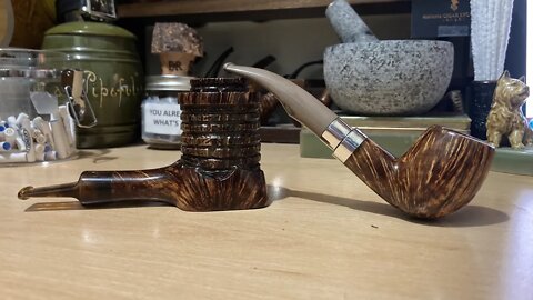LCS Briars pipe 648 Crown Series and 649 commissioned 4 Star silver spigot