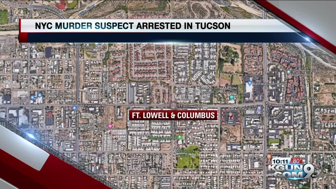 New York murder suspect arrested in Tucson