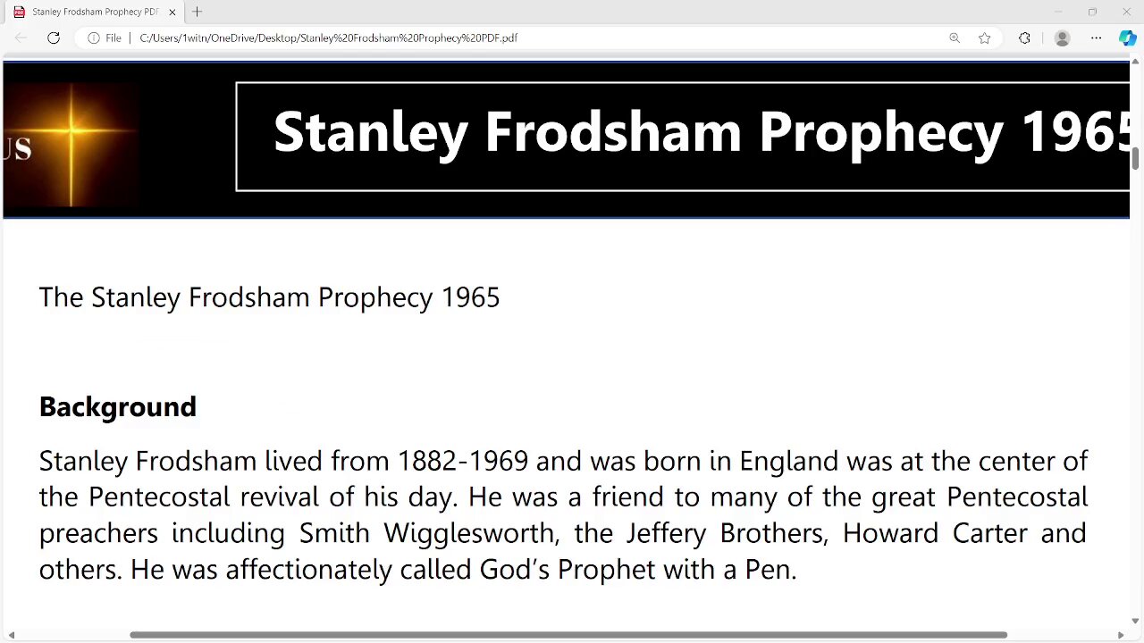 THE PROPHECY ~ 1965 Pt 2