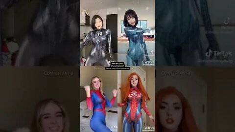 Rate the Girls: Best Venom vs Spiderman TikTok Cosplay Contest #1 🕷🕸 (Marvel) #shorts