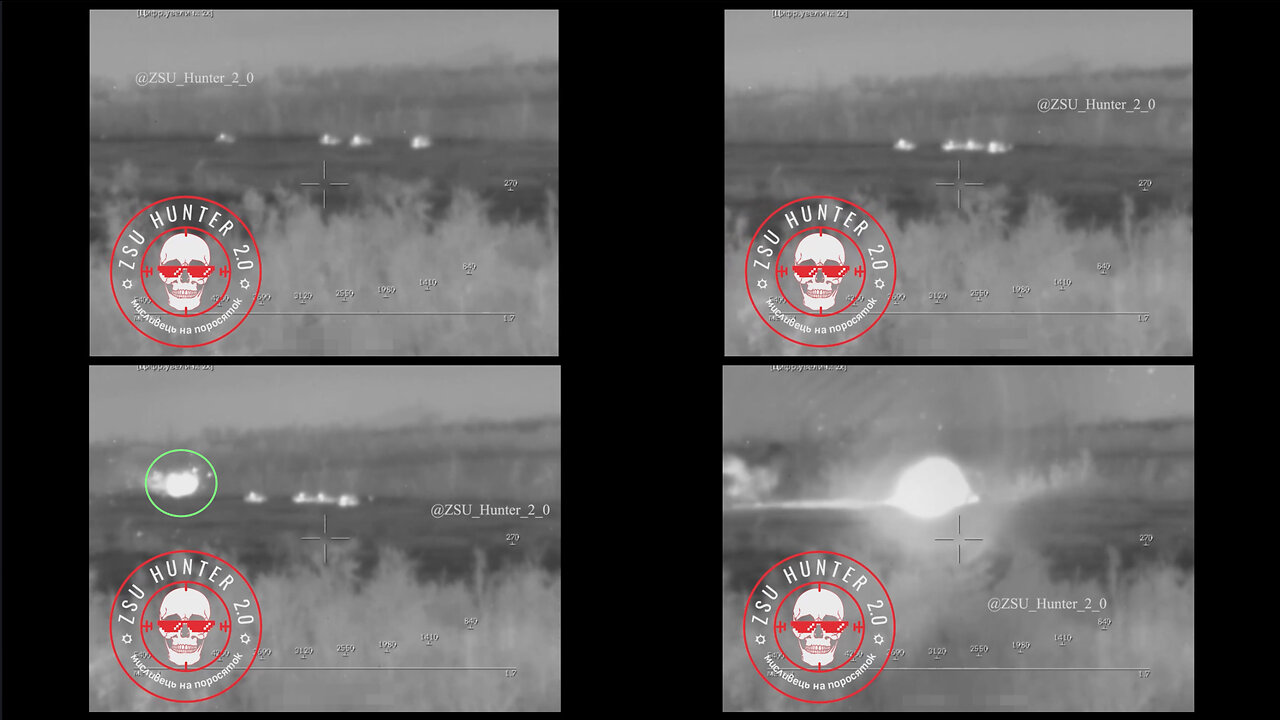 Robotyne area: Russian ATGM unit hits a group of AFU armored vehicles