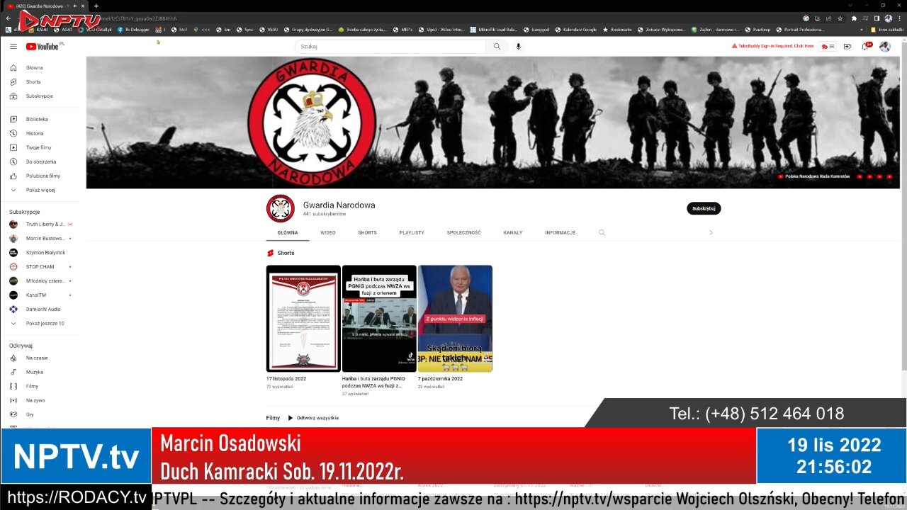 Duch Kamracki… Wojciech Olszański obecny! Osadowski NPTV (19.11.2022)