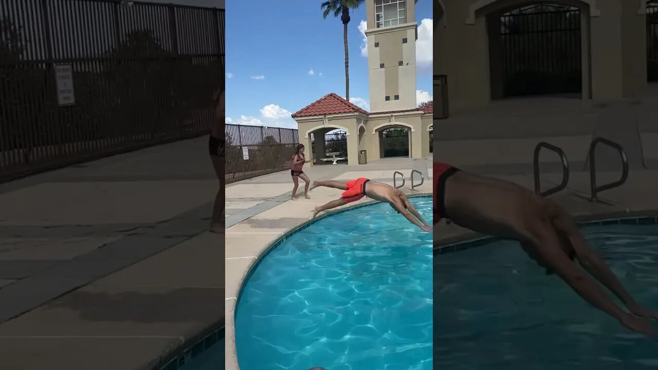 Jumping in Pool with my Daughter #family #dadlife #daddaughter