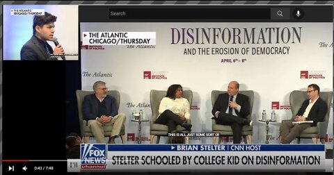 CNN Brian Stelter CONFRONTED for MISINFORMATION at a Disinformation seminar!