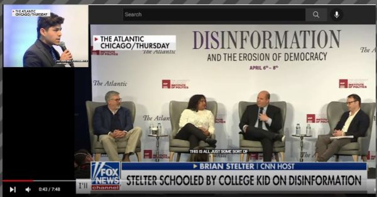 CNN Brian Stelter CONFRONTED for MISINFORMATION at a Disinformation seminar!