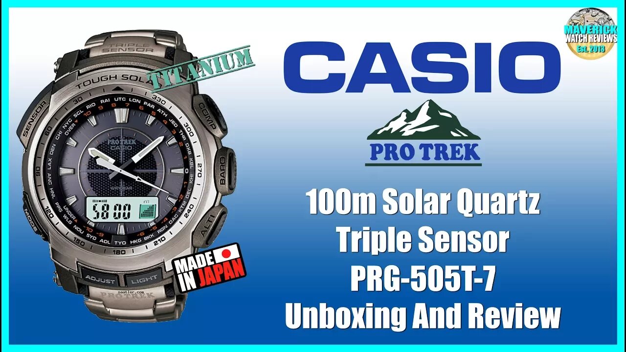 Ana-Digi Perfection! | Casio ProTrek 100m Solar Quartz Titanium ABC PRG-505T-7 Unbox & Review