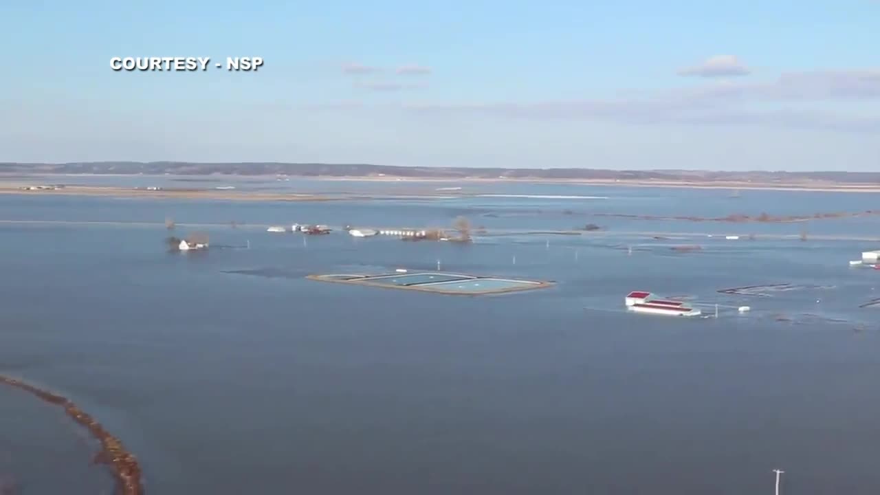 NSP - Aerial Footage of I-29 Near Sapp Brothers Exit in Iowa