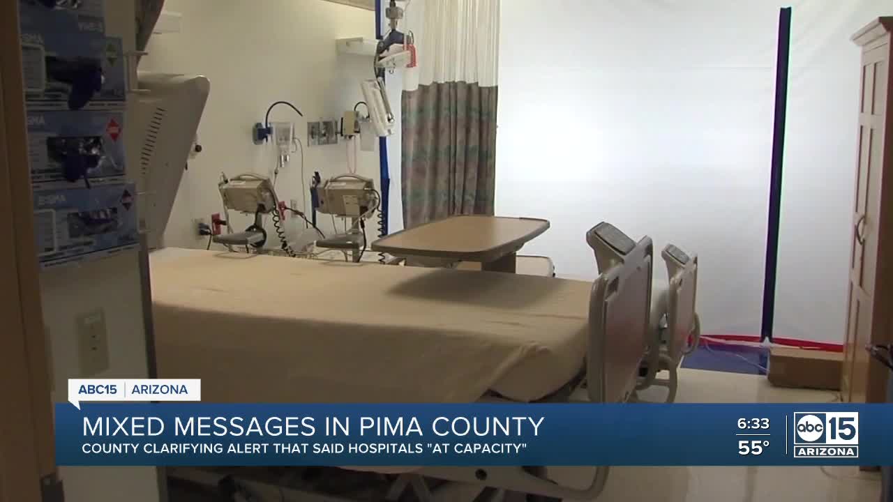 Mixed messages in Pima County on hospital capacity