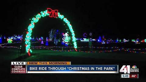 Bike ride kicks off annual Christmas in the Park display