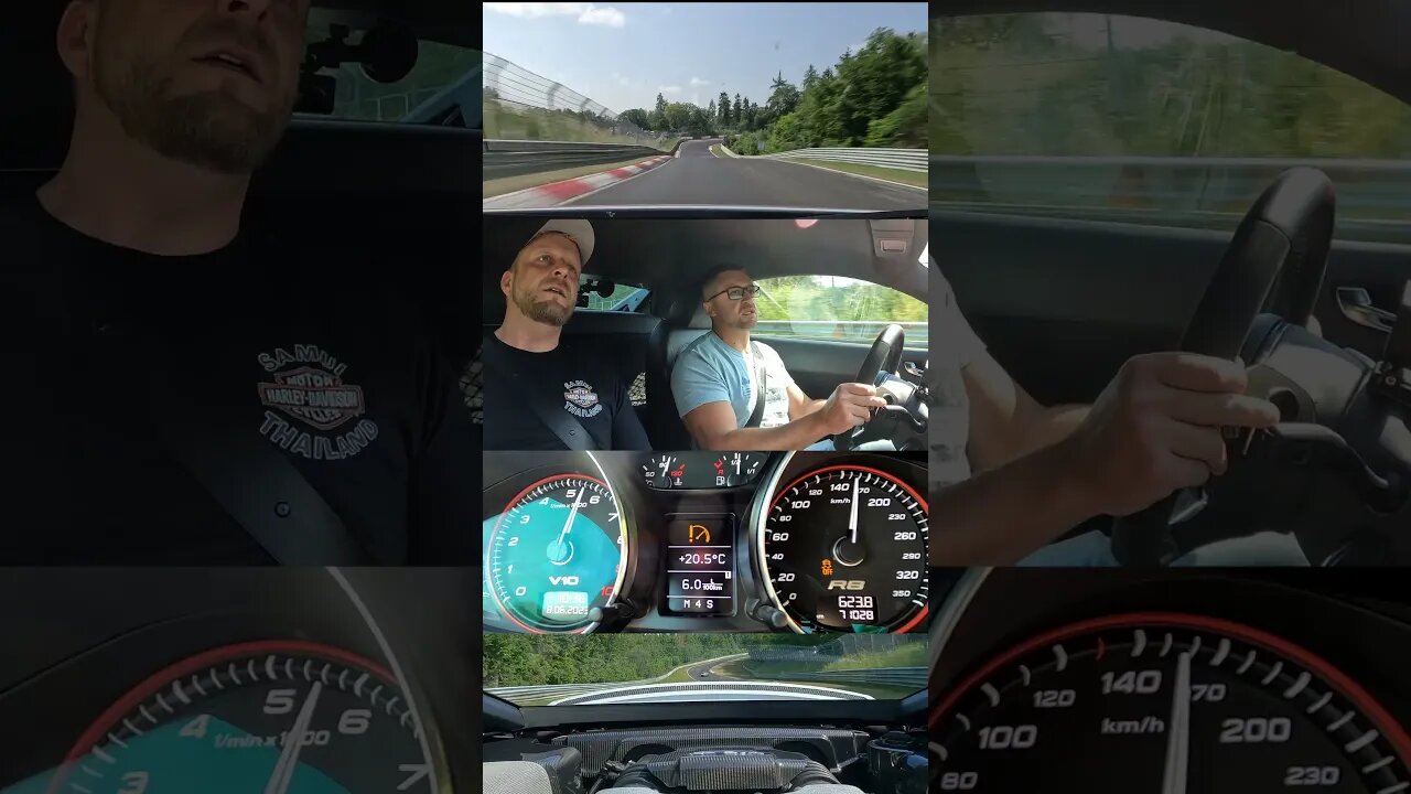 LOUD Audi R8 OVERHEATS🥵 & VW UP Overtakes It 😭