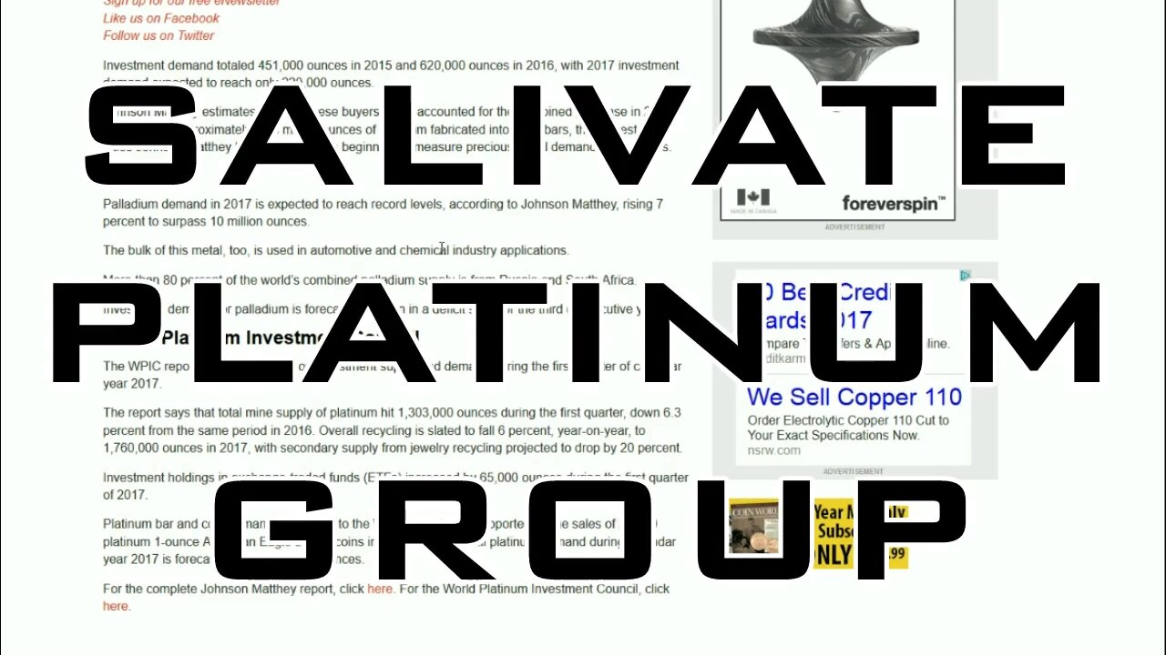 Scammer Helps Me Read Platinum Mining News
