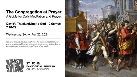 David’s Thanksgiving to God—2 Samuel 7:18-29