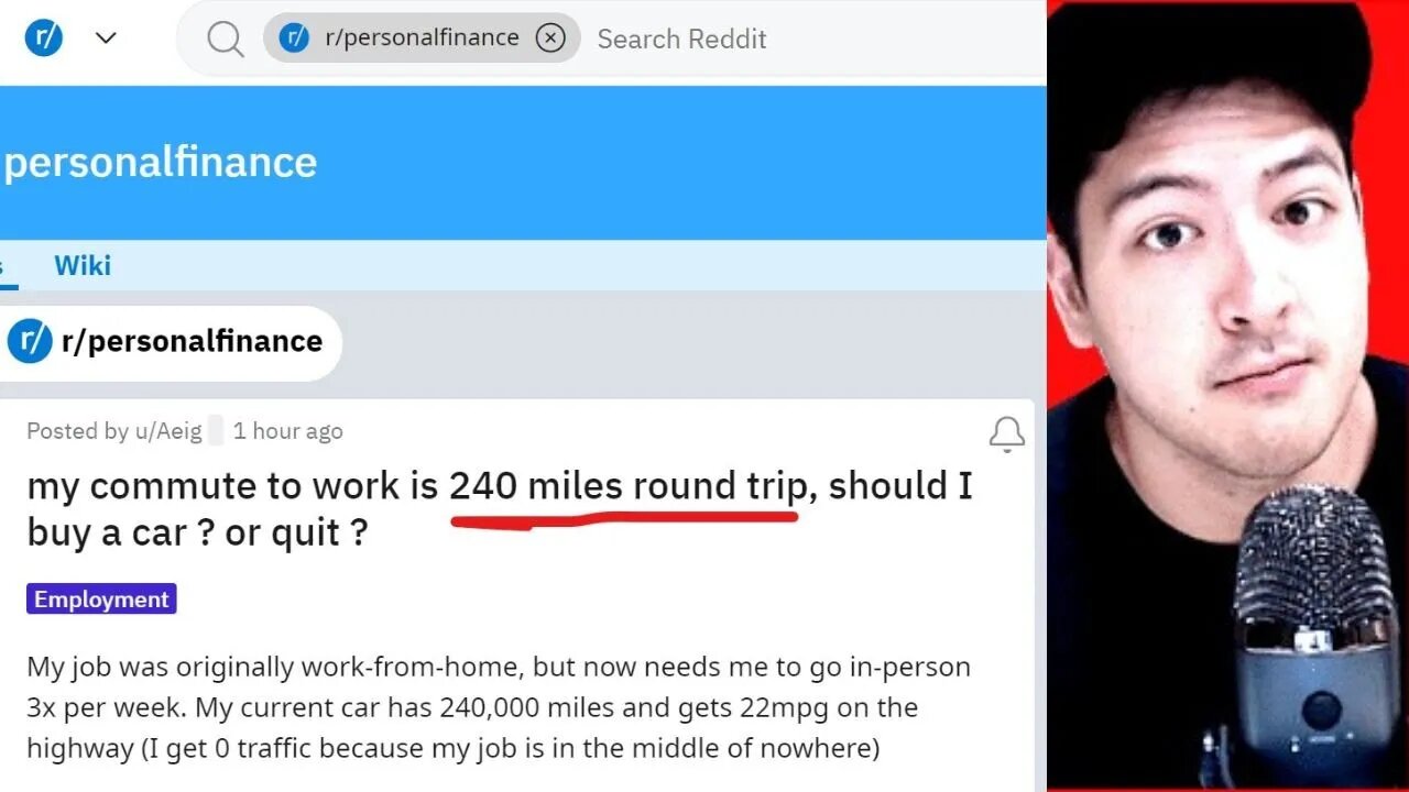 MY COMMUTE IS 240 MILES ROUND TRIP, SHOULD I BUY A CAR