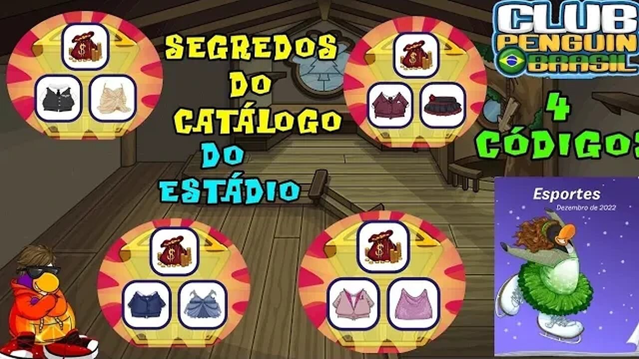 [Repostado] 4 Códigos Janeiro + Todos Os Segredos Do Catálogo De Esportes 2023 - Club Penguin Brasil