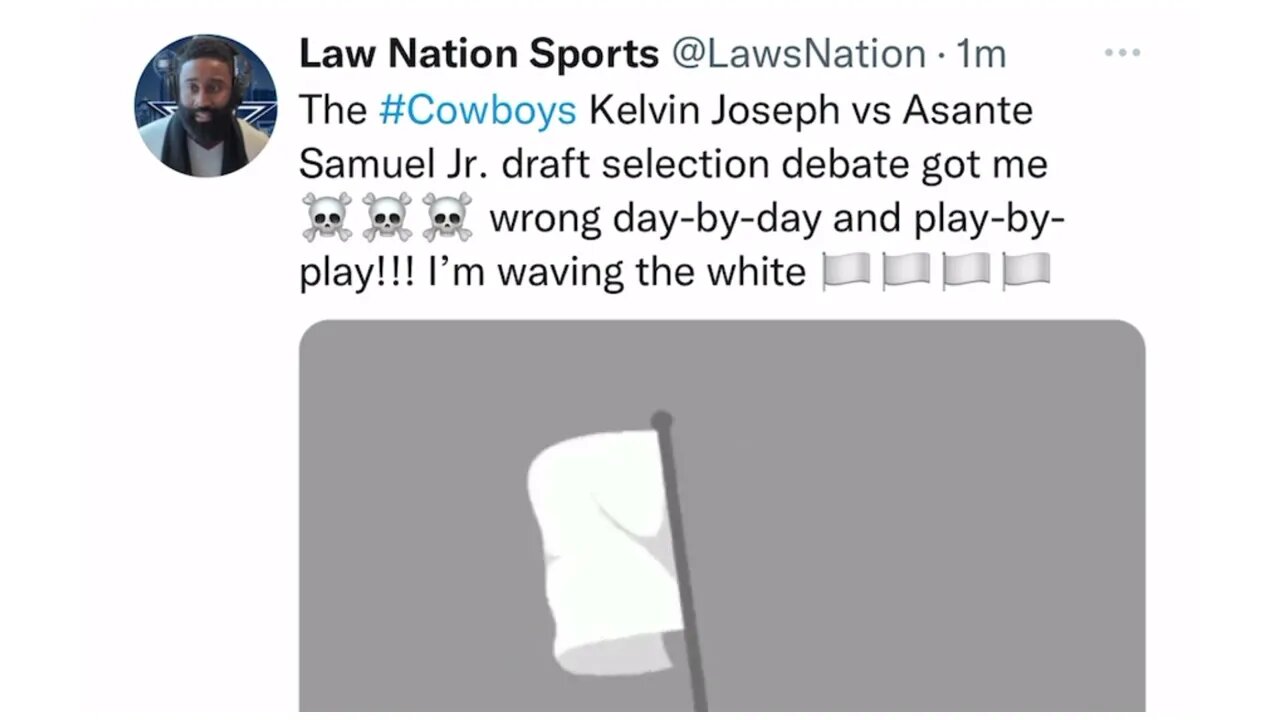 The #Cowboys Kelvin Joseph vs Asante Samuel Jr. draft selection debate got me ☠️☠️☠️ wrong